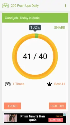 200 Push ups Daily android App screenshot 1